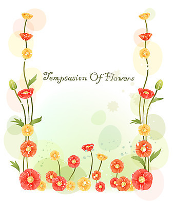 EPS 식물 꽃 백그라운드 꽃백그라운드 일러스트 여름꽃 자연 사람없음 양귀비 국내일러스트 생태계 파일형식 벡터 여름_계절