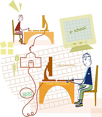 EPS 여자 교육 남자 일러스트 청소년 고등학생 고등학교 한명 사람 10대 컴퓨터 스쿨라이프 온라인강의 인터넷교육 십대만 국내일러스트 1 학생 라이프스타일 학교 전자제품 강의 파일형식 벡터 언택트