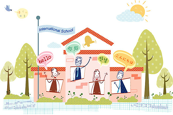 EPS 주간 외국인 구름 여자 교육 남자 일러스트 고등학생 고등학교 사람 여러명 야외 태양 스쿨라이프 국제학교 십대만 국내일러스트 자연요소 학생 라이프스타일 다수 학교 청소년 인종 파일형식 벡터