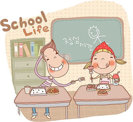 EPS 캐릭터 학생 여자 어린이교육 교육 남자 음료 초등학생 어린이 포크 일러스트 반찬 교육캐릭터 사람 두명 라이프 10대 책 스쿨라이프 칠판 소시지 책상 서랍장 도시락 점심 십대만 국내일러스트 일러캐릭터 라이프스타일 식기 음식 가구 학교 청소년 생활 가공식품 파일형식 벡터