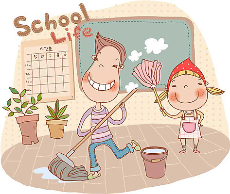 EPS 캐릭터 여자 어린이교육 교육 남자 화분 초등학생 어린이 일러스트 교실 교육캐릭터 실내 사람 두명 라이프 10대 스쿨라이프 칠판 시간표 먼지떨이 청소 양동이 대걸레 십대만 국내일러스트 일러캐릭터 학생 라이프스타일 학교 청소년 내부 생활 계획 청소도구 파일형식 벡터