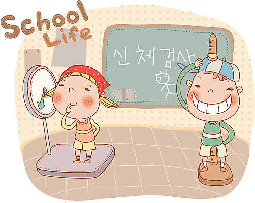 EPS 캐릭터 여자 어린이교육 교육 남자 초등학생 어린이 일러스트 교실 학교 교육캐릭터 실내 사람 두명 라이프 10대 스쿨라이프 칠판 체중계 신체검사 신장계 십대만 국내일러스트 일러캐릭터 학생 라이프스타일 의학 청소년 내부 생활 검사_조사 파일형식 벡터