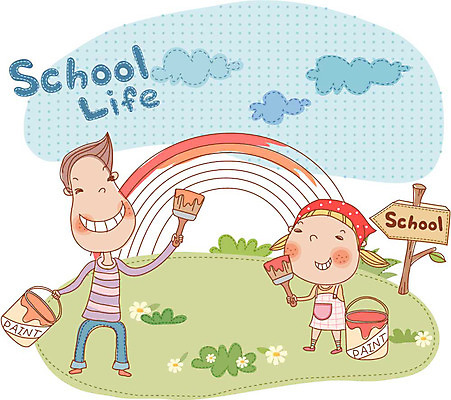 EPS 주간 구름 캐릭터 여자 어린이교육 교육 남자 초등학생 어린이 일러스트 교과목 하늘 교육캐릭터 미술 사람 야외 두명 라이프 10대 스쿨라이프 페인트 미술교육 십대만 국내일러스트 일러캐릭터 자연요소 학생 라이프스타일 학교 청소년 문화예술 생활 파일형식 벡터