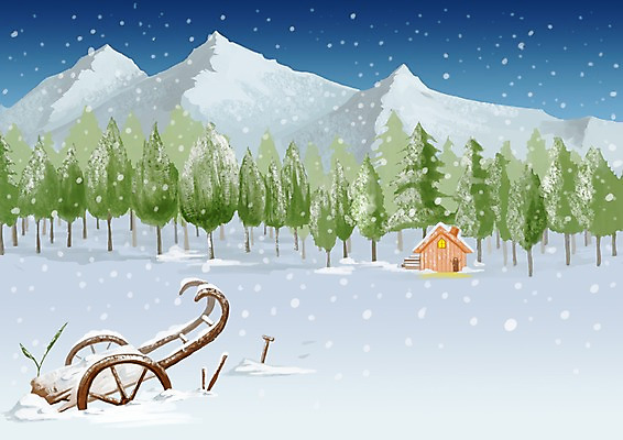 PSD 나무 사계절 계절 생활용품 백그라운드 설경 겨울 일러스트 자연 산 여러그루 풍경 사람없음 야외 놀이용품 마을 눈 야간 썰매 겨울배경 국내일러스트 자연요소 식물 다수 날씨 오브젝트 생태계 파일형식