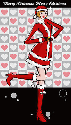 EPS 전신 우먼라이프 라이프스타일 여자 패션 겨울 일러스트 산타옷 한명 사람 20대 성인 쇼핑 하트 여자만 여자한명만 성인여자만 청년만 청년여자만 성인한명만 청년여자한명만 성인여자한명만 성인만 국내일러스트 모양 1 옷 계절 크리스마스 청년 생활 파일형식 벡터