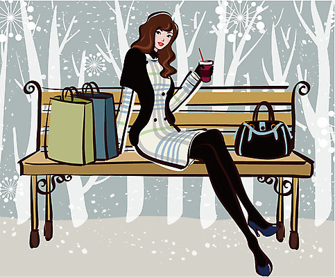 EPS 전신 우먼라이프 라이프스타일 계절 공원 공공시설 여자 패션 커피 겨울 벤치 일러스트 휴식 한명 사람 20대 성인 야외 쇼핑 쇼핑백 여자만 여자한명만 성인여자만 청년만 청년여자만 성인한명만 청년여자한명만 성인여자한명만 성인만 국내일러스트 1 음료 컨셉 의자 가방 청년 생활 시설 파일형식 벡터