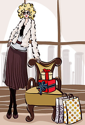 EPS 전신 우먼라이프 라이프스타일 계절 여자 패션 겨울 일러스트 실내 선물 한명 사람 20대 성인 쇼핑 소파 쇼핑백 여자만 여자한명만 성인여자만 청년만 청년여자만 성인한명만 청년여자한명만 성인여자한명만 성인만 국내일러스트 1 의자 가방 청년 내부 생활 파일형식 벡터