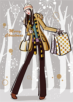 EPS 전신 나무 우먼라이프 라이프스타일 여자 패션 크리스마스 겨울 일러스트 거리 폭죽 한명 사람 20대 성인 쇼핑 쇼핑백 여자만 여자한명만 성인여자만 청년만 청년여자만 성인한명만 청년여자한명만 성인여자한명만 성인만 국내일러스트 식물 1 계절 기념일 가방 청년 생활 파일형식 벡터