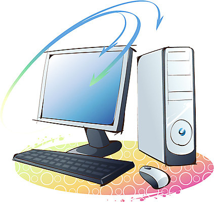 EPS 아이콘 사람없음 컴퓨터 모니터 키보드 마우스 오브젝트 본체 2D아이콘 전자제품 컴퓨터용품 파일형식 벡터