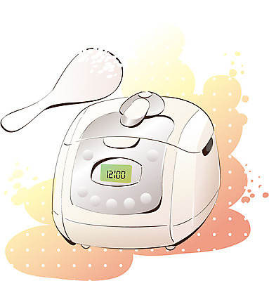 EPS 아이콘 사람없음 전자제품 가전제품 오브젝트 밥솥 전기밥솥 밥주걱 보온밥솥 2D아이콘 주방용품 주걱 파일형식 벡터