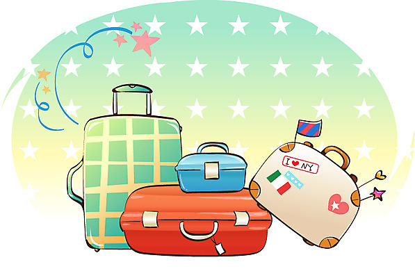 EPS 아이콘 잡화 여행 가방 휴가 사람없음 여름휴가 바캉스 캐리어 여행가방 오브젝트 2D아이콘 파일형식 벡터 여름_계절