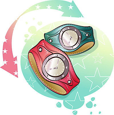 EPS 아이콘 잡화 시계 사람없음 손목시계 오브젝트 2D아이콘 장신구 파일형식 벡터