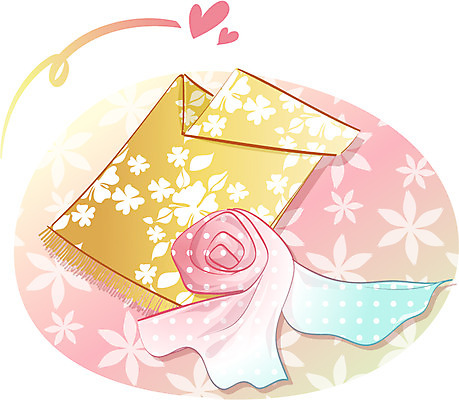 EPS 아이콘 잡화 사람없음 스카프 목도리 오브젝트 2D아이콘 파일형식 벡터