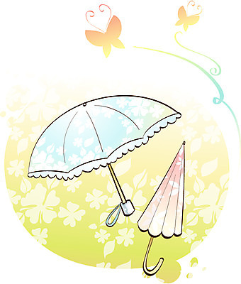 EPS 아이콘 잡화 나비 우산 사람없음 오브젝트 양산 2D아이콘 곤충 파일형식 벡터