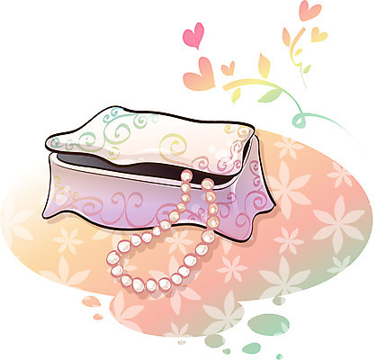 EPS 아이콘 잡화 패션 목걸이 장신구 사람없음 보석 오브젝트 보관함 진주 보석함 2D아이콘 광석 파일형식 벡터