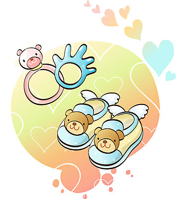 EPS 아이콘 잡화 신발 사람없음 장난감 아기용품 딸랑이 2D아이콘 오브젝트 파일형식 벡터