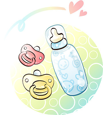 EPS 아이콘 생활용품 사람없음 아기용품 젖병 노리개젖꼭지 2D아이콘 오브젝트 파일형식 벡터