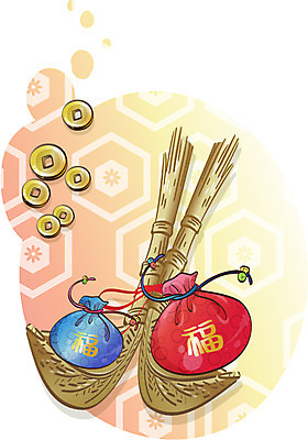 EPS 아이콘 전통 잡화 명절 새해 복주머니 한국 사람없음 설날 동전 향주머니 엽전 복조리 2D아이콘 기념일 아시아 돈 전통소품 주머니 파일형식 벡터