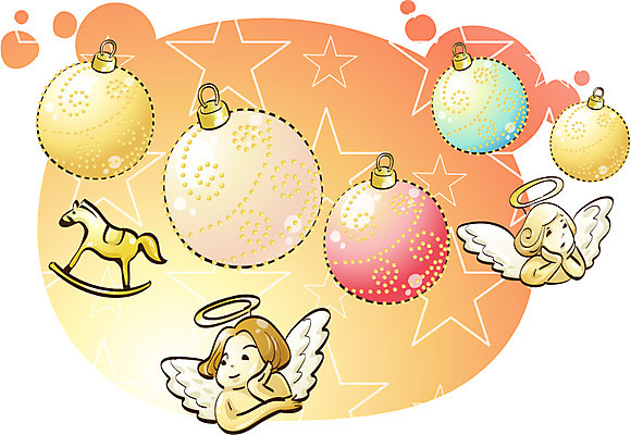 EPS 아이콘 기념일 크리스마스장식 크리스마스 크리스마스용품 천사 이벤트 사람없음 장식 장난감 말_동물 구슬 오브젝트 천사날개 2D아이콘 날개 포유류 용품 파일형식 벡터