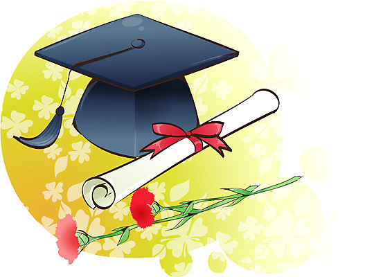 EPS 아이콘 모자 잡화 학사모 졸업 졸업식 사람없음 장미 졸업장 2D아이콘 모자_잡화 교육 꽃 파일형식 벡터