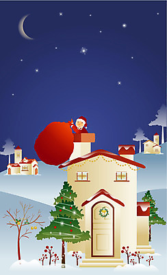 EPS 나무 계절 기념일 남자 별 종교 초등학생 어린이 크리스마스 겨울 일러스트 밤하늘 주택 굴뚝 선물 한명 사람 소년 야외 장식 크리스마스트리 달 야간 선물꾸러미 꼬마산타 남자만 남자한명만 어린이만 소년만 소년한명만 국내일러스트 자연요소 식물 1 학생 하늘 이벤트 건물 파일형식 벡터