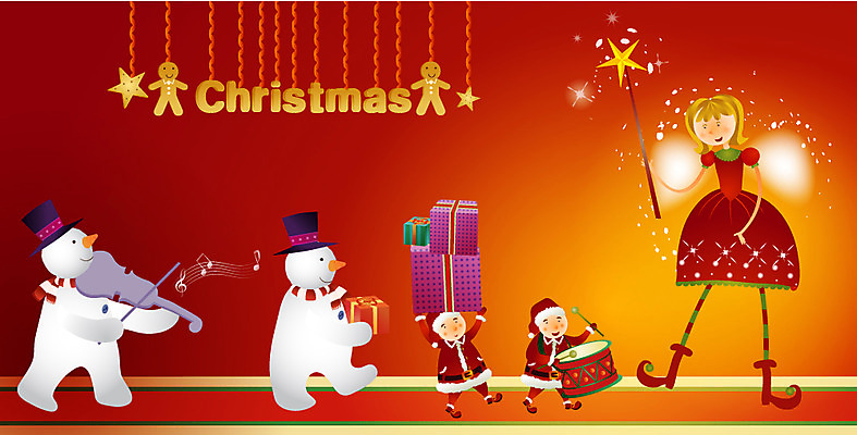 EPS 계절 여자 기념일 남자 종교 어린이 크리스마스 겨울 일러스트 눈사람 지팡이 현악기 타악기 요정 선물 사람 세명 선물상자 바이올린 북 꼬마산타 쿠키장식 크리스마스요정 어린이만 국내일러스트 악기 이벤트 장식 상자 파일형식 벡터