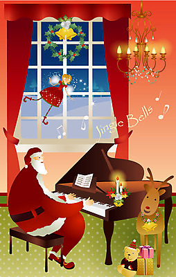 EPS 계절 여자 기념일 남자 종교 악기 크리스마스 겨울 일러스트 창문 실내 선물 사람 두명 장식 선물상자 산타클로스 곰인형 루돌프 종 건반 피아노 건반악기 야간 샹들리에 캐럴 크리스마스요정 국내일러스트 자연요소 음악 인형 사슴 조명 요정 이벤트 내부 상자 파일형식 벡터