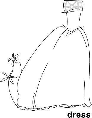 EPS 아이콘 영어 드레스 옷 흑백 영어교육 이벤트 사람없음 단어 라인아이콘 파티복 2D아이콘 문자 교육 촬영기법 파티 파일형식 벡터