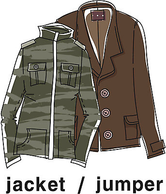 EPS 아이콘 영어 옷 패션 영어교육 사람없음 단어 점퍼 재킷 코트 남성복 사파리 라인아이콘 2D아이콘 문자 교육 외투 파일형식 벡터