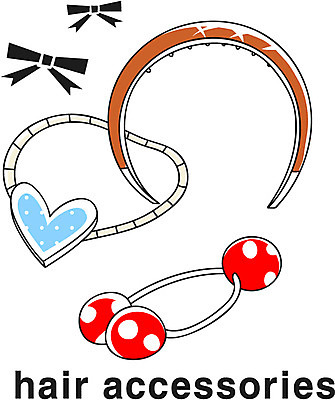 EPS 아이콘 영어 장신구 영어교육 사람없음 단어 머리핀 라인아이콘 머리끈 헤어액세사리 2D아이콘 문자 교육 장식 파일형식 벡터