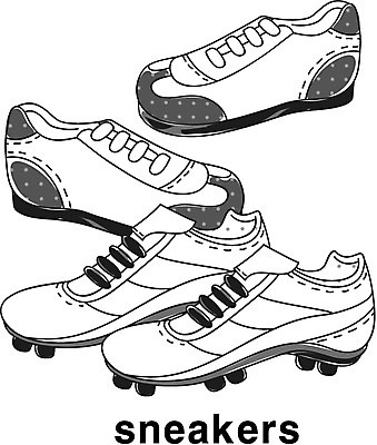 EPS 아이콘 영어 스포츠 운동화 신발 레저 흑백 영어교육 사람없음 단어 라인아이콘 스니커즈 축구화 농구화 런닝화 2D아이콘 문자 교육 스포츠용품 축구용품 촬영기법 파일형식 벡터