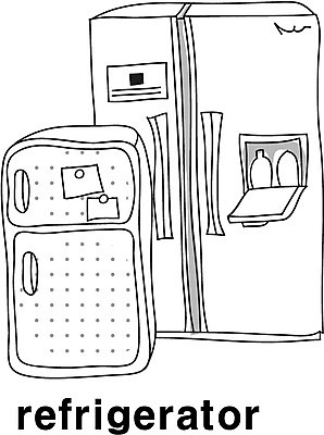 EPS 아이콘 영어 흑백 영어교육 사람없음 단어 전자제품 디지털 가전제품 라인아이콘 전자 냉장고 대형가전 2D아이콘 문자 교육 촬영기법 파일형식 벡터