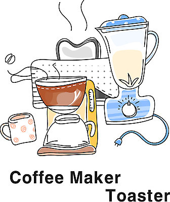 EPS 아이콘 영어 커피 영어교육 사람없음 컵 단어 전자제품 디지털 가전제품 커피포트 커피메이커 믹서 라인아이콘 전자 전기포트 토스트기 소형가전제품 2D아이콘 문자 식기 교육 음료 주전자 커피용품 파일형식 벡터