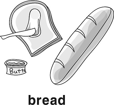 EPS 아이콘 영어 음식 빵 디저트 흑백 영어교육 사람없음 단어 제과 바게트 식빵 라인아이콘 제빵 버터 2D아이콘 문자 교육 촬영기법 제과제빵 파일형식 벡터