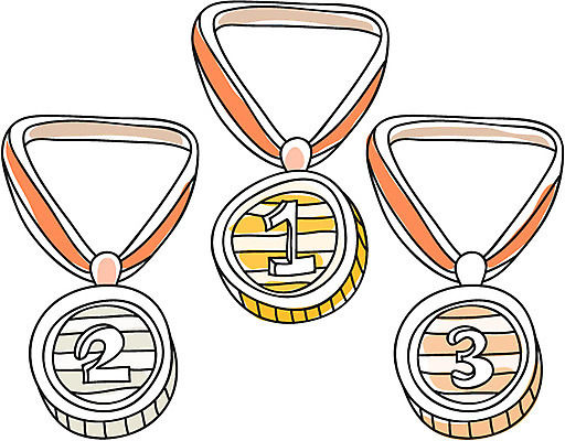 EPS 아이콘 사람없음 우승 상 라인아이콘 오브젝트 금메달 2위 3위 동메달 은메달 2D아이콘 최고 상패 메달 파일형식 벡터