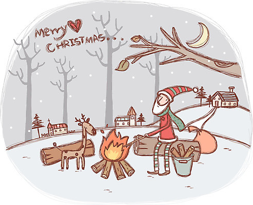 EPS 나무 동물 계절 기념일 남자 종교 40대 중년 50대 크리스마스 겨울 일러스트 상상 사슴 한명 사람 성인 야외 산타클로스 마을 꿈 루돌프 눈 야간 초승달 모닥불 보따리 남자만 남자한명만 성인남자만 성인한명만 성인남자한명만 중년만 중년남자만 중년남자한명만 성인만 국내일러스트 자연요소 식물 1 포유류 불 날씨 이벤트 달 파일형식 벡터