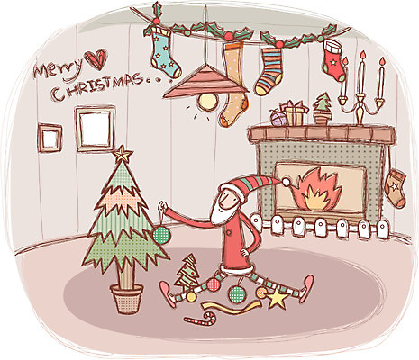 EPS 계절 기념일 남자 종교 40대 중년 50대 크리스마스장식 크리스마스 겨울 거실 일러스트 상상 양말 실내 선물 한명 사람 성인 장식 크리스마스트리 산타클로스 꿈 벽난로 남자만 남자한명만 성인남자만 성인한명만 성인남자한명만 중년만 중년남자만 중년남자한명만 성인만 국내일러스트 1 이벤트 내부 파일형식 벡터