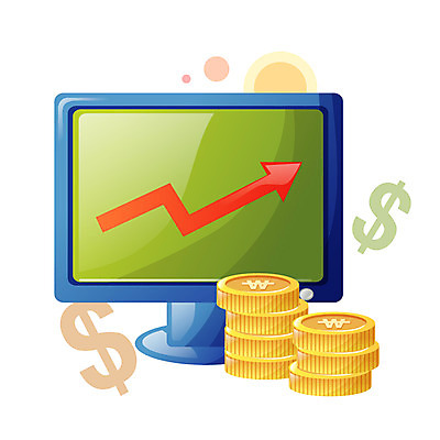 EPS 아이콘 화살표 돈 비즈니스 통계 그래프 사람없음 금융 경제 모니터 분석 외화 상승 스위티아이콘 수익 2D아이콘 컨셉 컴퓨터 재산 파일형식 벡터