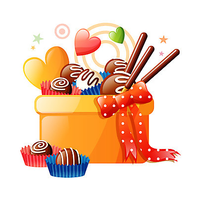 EPS 아이콘 리본 음식 디저트 발렌타인데이 이벤트 사람없음 상자 초콜릿 하트 스위티아이콘 2D아이콘 모양 데이이벤트 파일형식 벡터