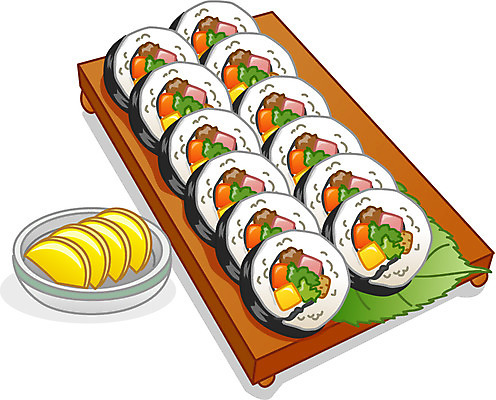 EPS 아이콘 한식 음식 디저트 큐티아이콘 사람없음 하이앵글 김밥 단무지 2D아이콘 뷰포인트 파일형식 벡터