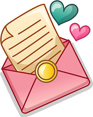 EPS 아이콘 봉투 편지봉투 큐티아이콘 사람없음 하이앵글 사무용품 하트 편지 편지지 2D아이콘 모양 뷰포인트 문구용품 파일형식 벡터