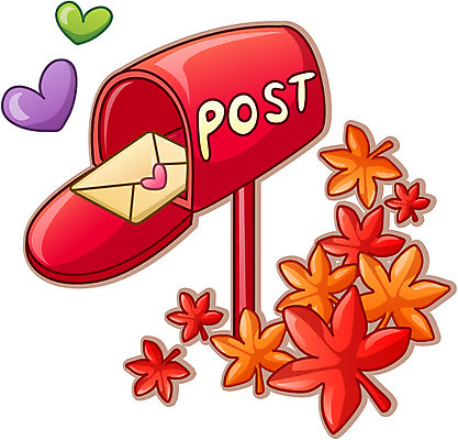 EPS 아이콘 계절 단풍 큐티아이콘 사랑 사람없음 우체통 가을 하트 편지 오브젝트 2D아이콘 모양 감정 잎 파일형식 벡터