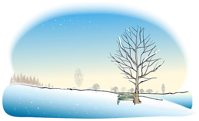 EPS 나무 사계절 계절 백그라운드 설경 겨울 일러스트 자연 풍경 사람없음 야외 마을 겨울배경 국내일러스트 식물 생태계 파일형식 벡터