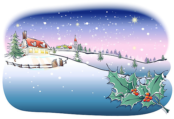 EPS 사계절 계절 백그라운드 설경 겨울 일러스트 자연 날씨 주택 풍경 사람없음 야외 마을 달 눈 야간 겨울배경 국내일러스트 자연요소 건물 생태계 파일형식 벡터