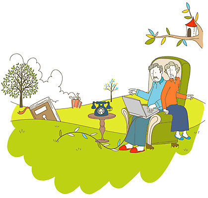 EPS 주간 전신 나무 구름 라이프스타일 부부 커플 여자 노년 남자 행복 여유 인터넷 의자 일러스트 하늘 선물 사랑 사람 잔디 취미 야외 두명 라이프 노트북 실버라이프 컴퓨터 소파 노부부 실버 일기 전화기 노인복지 실버타운 랜선 노인만 성인만 국내일러스트 자연요소 식물 감정 가구 관계 성인 생활 전자제품 복지 파일형식 벡터