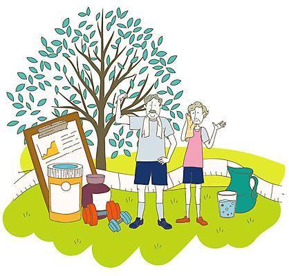 EPS 주간 전신 나무 라이프스타일 부부 커플 여자 노년 남자 행복 여유 일러스트 줄자 건강 사랑 사람 잔디 취미 야외 두명 라이프 실버라이프 운동 약 건강관리 운동기구 노부부 아령 실버 노인복지 실버타운 노인만 성인만 국내일러스트 자연요소 식물 감정 의학 관계 자 관리 성인 생활 헬스 복지 파일형식 벡터