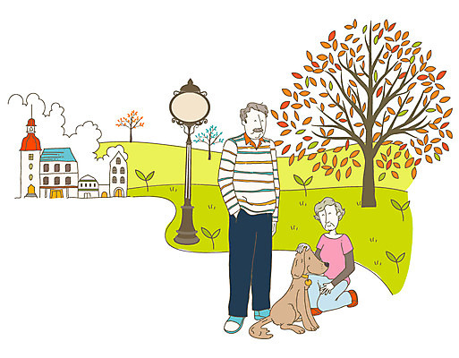 EPS 주간 전신 나무 구름 라이프스타일 부부 커플 공원 공공시설 여자 노년 남자 행복 반려견 길 여유 가로등 데이트 일러스트 하늘 주택 사랑 사람 빌딩 잔디 취미 야외 두명 건물 라이프 실버라이프 노부부 실버 개 강아지 외출 노인복지 실버타운 노인만 성인만 국내일러스트 자연요소 식물 건축물 감정 포유류 관계 성인 생활 반려동물 복지 시설 파일형식 벡터