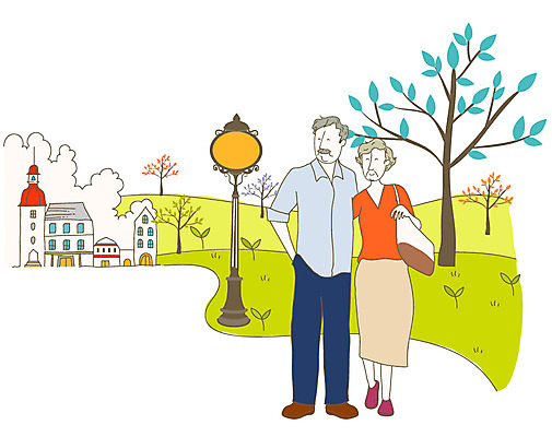 EPS 주간 전신 나무 구름 라이프스타일 부부 커플 공원 공공시설 여자 노년 남자 행복 길 여유 가로등 데이트 일러스트 하늘 출입구 주택 사랑 사람 빌딩 잔디 취미 야외 두명 건물 라이프 실버라이프 노부부 실버 외출 노인복지 실버타운 노인만 성인만 국내일러스트 자연요소 식물 건축물 감정 관계 성인 생활 복지 시설 파일형식 벡터