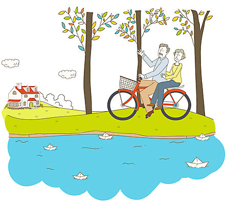 EPS 주간 전신 나무 구름 라이프스타일 부부 커플 공원 공공시설 여자 노년 남자 행복 호수 여유 일러스트 주택 건강 사랑 사람 잔디 취미 야외 두명 건물 라이프 실버라이프 자전거 노부부 실버 숲 노인복지 실버타운 노인만 성인만 국내일러스트 자연요소 식물 건축물 감정 관계 성인 생활 바이크 복지 시설 파일형식 벡터