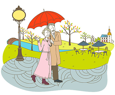 EPS 주간 전신 나무 라이프스타일 부부 커플 공원 공공시설 여자 노년 남자 행복 길 여유 가로등 데이트 일러스트 우산 출입구 거리 사랑 사람 잔디 취미 야외 두명 라이프 실버라이프 노부부 산책 실버 외출 노인복지 실버타운 노인만 성인만 국내일러스트 자연요소 식물 감정 관계 휴식 성인 생활 복지 시설 파일형식 벡터